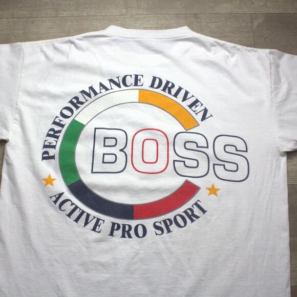 Vintage BOSS Active Pro Sport Men's T-Shirt Size XL Made In USA - Picture 1 of 6